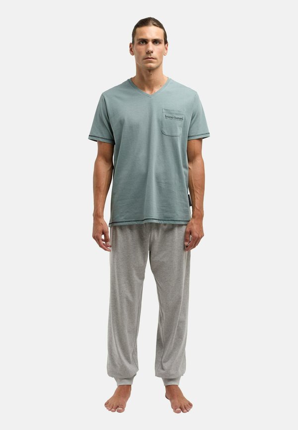 SET BURKE - Nachtwäsche Set - grau   melange