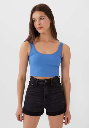 Denim shorts - black