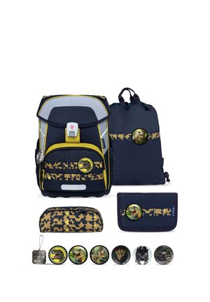 Belmil UNISEX SET - Schulranzen Set - schwarz, grau, gelb