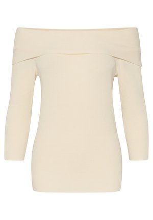 Soaked in Luxury INDIANNA OFFSHOULDER  - Pulover - pearled ivory