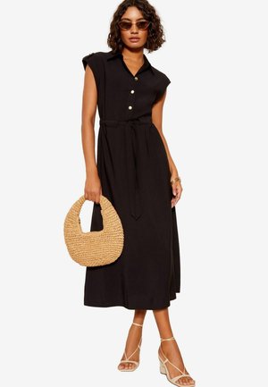 Friends Like These SHORT SLEEVE BUTTON DETAIL UTILITY- REGULAR FIT - Marškininė suknelė - black