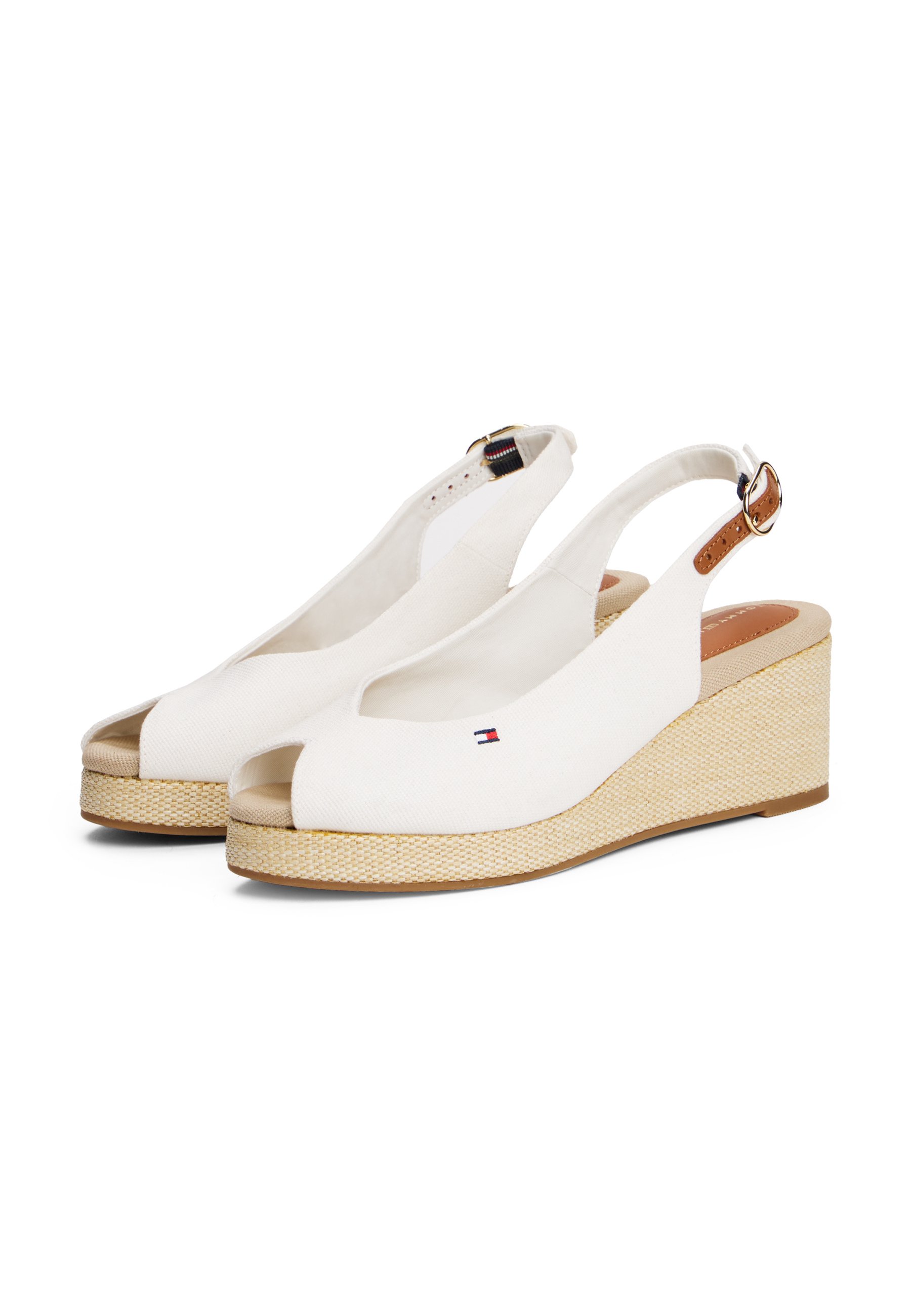 Tommy Hilfiger FLAG MID SLINGBACK - Espadrilles - ecru/off-white - Zalando