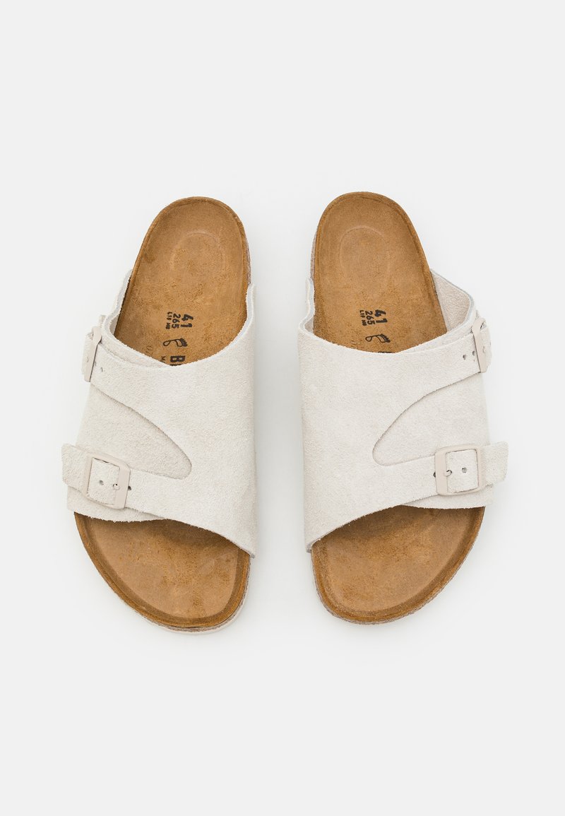 NWT Birkenstock Antique White Zürich Sandals Birkenstock Zurich Antique White Suede Narrow Width  main image 4