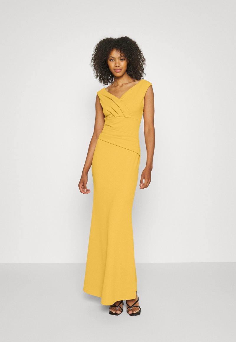 WAL G. OFF THE SHOULDER CROSS MAXI DRESS Îmbrăcăminte de