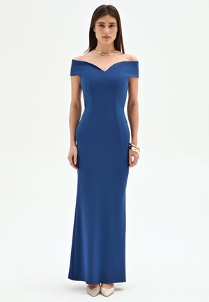 CON SCOLLO A CUORE - Robe de cocktail - blu brillante
