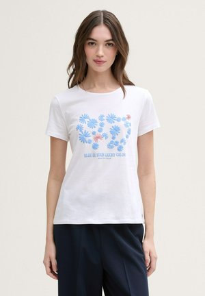 TOM TAILOR DENIM PRINTED  - T-Shirt print - white