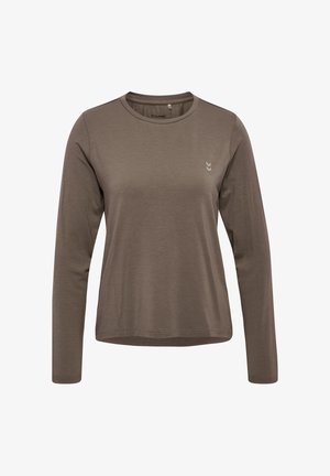 Hummel, HUMMEL HMLYOGA SOFT LOOSE W T-SHIRT LS - Langarmshirt - dark brown