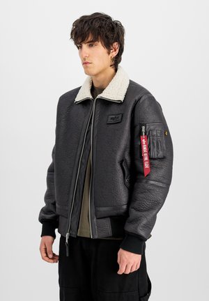 Alpha Industries, Kunstlederjacke - black