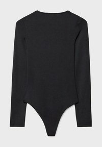 Stradivarius SQUARE NECKLINE - Maglietta a manica lunga - black