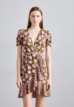 Diane von Furstenberg EMILIA MINI DRESS - Dienas kleita - rose/khaki