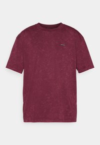 Unselected, dark maroon/white