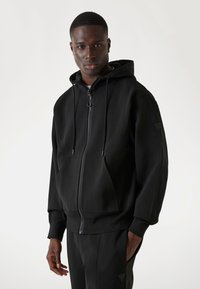 KAPUZEN DURCHGEHENDER - Cipzáras pulóver - schwarz