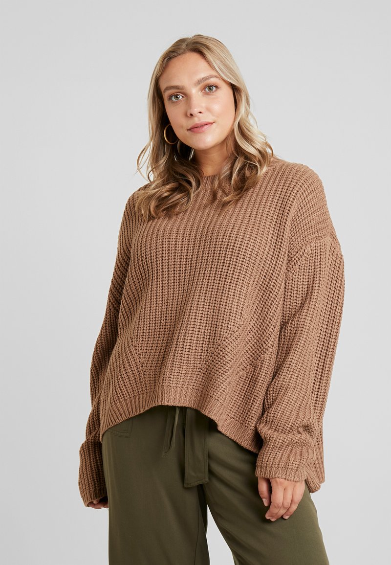 Urban Classics - LADIES WIDE OVERSIZE - Pulover - taupe, Povečajte