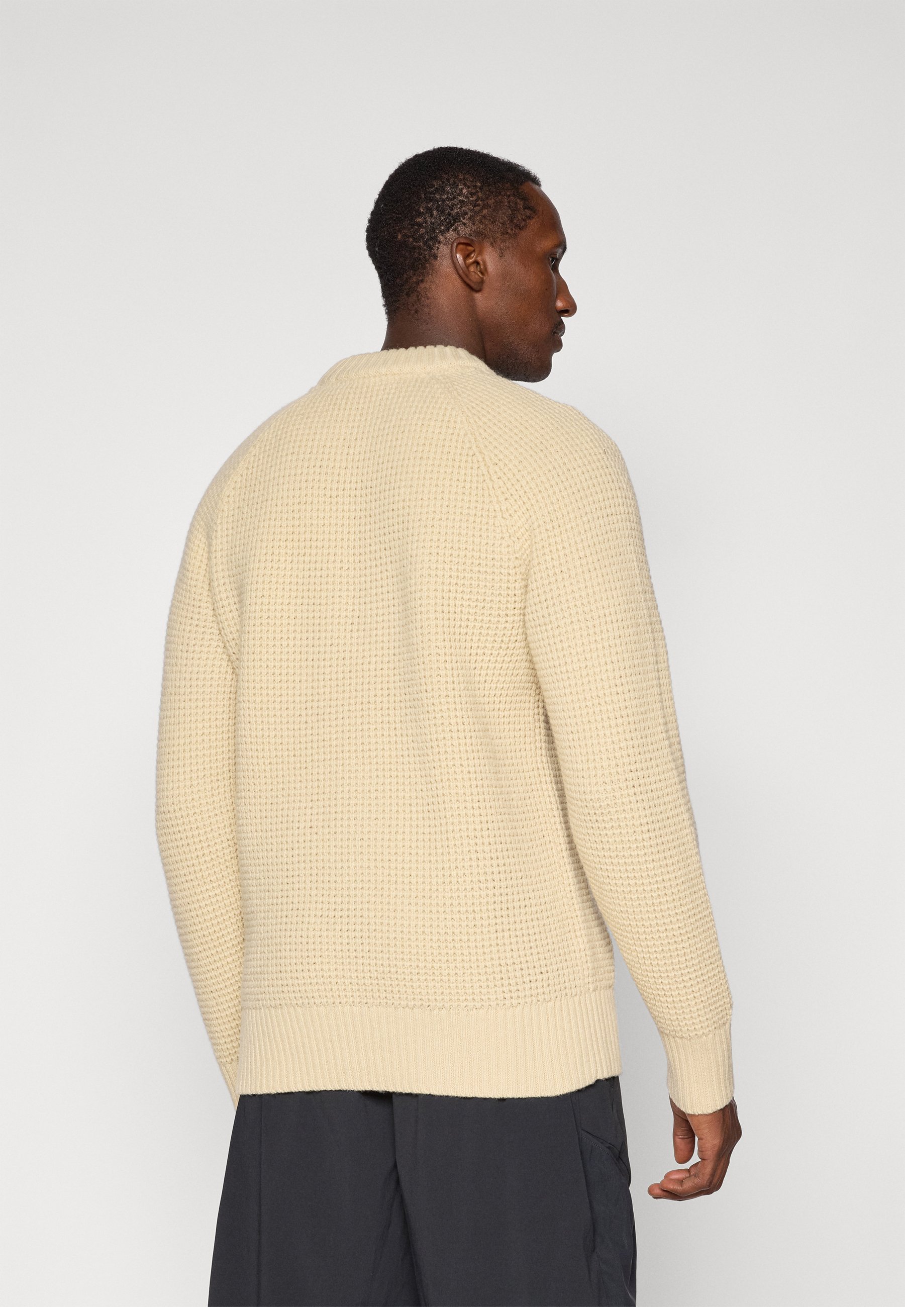 Fjällräven ÖVIK WAFFLE KNIT M - Jumper - light beige/beige