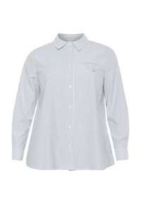 Kaffe Curve OSINA  - Košilová halenka  - white black oxford stripe