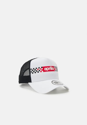 APRILIA CHECKER PRINT TRUCKER UNISEX - Caps - white/black