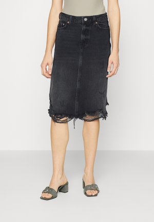 ONLY ONLMIKA LONG PENCIL - Pieštukinis sijonas - washed black