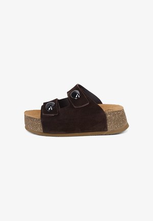 Desa, DESA WOMAN SLIPPERS - Heeled mules - brown