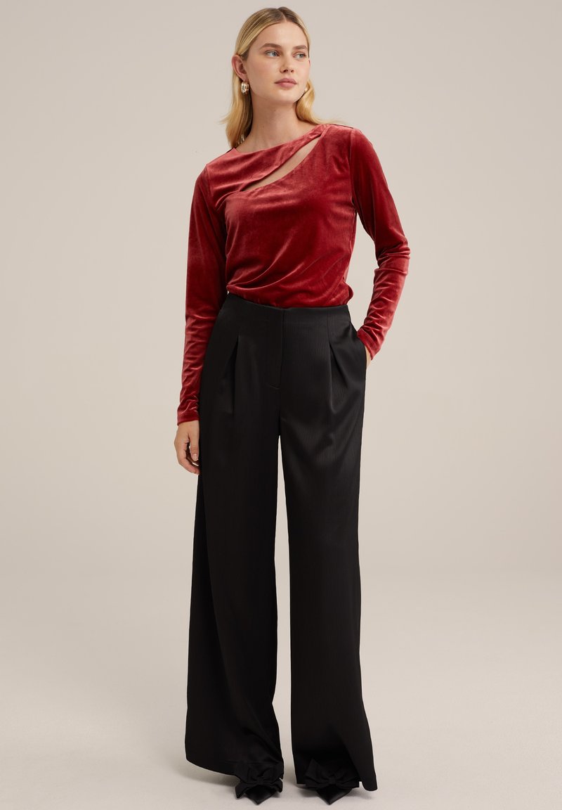 WE Fashion Longsleeve metallic-rood WE Fashion Longsleeve metallic-rood