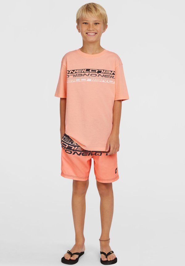 CALI STRIPE - Swimming shorts - coral upside down