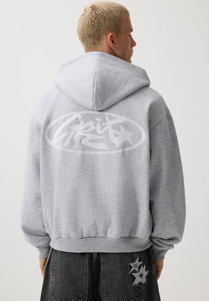 House, KAPUZENJACKE MIT REISSVERSCHLUSS - Zip-up sweatshirt - mid grey