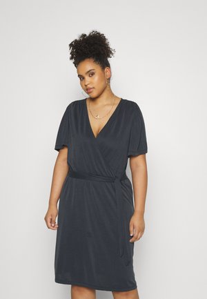 Selected SHORT WRAP DRESS  - Φόρεμα ημέρας - black