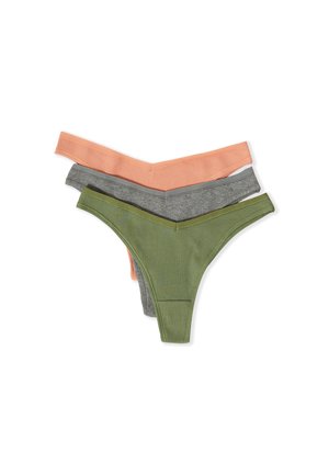 JOHN 3 PACK - Perizoma - green/orange/grey