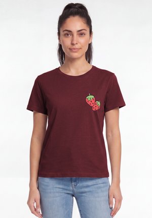 watapparel, STRAWBERRY - T-shirt imprimé - burgundy