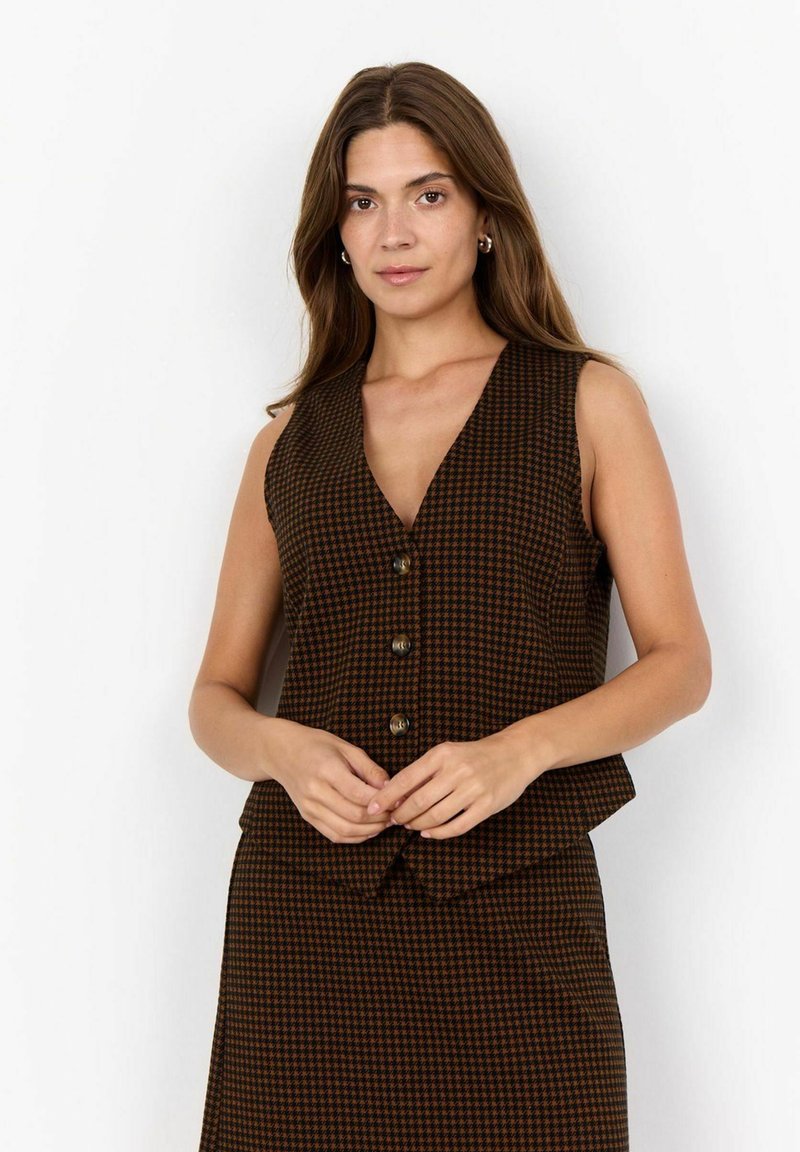Soyaconcept SC-ISOBEL 3 - Waistcoat - brown combi