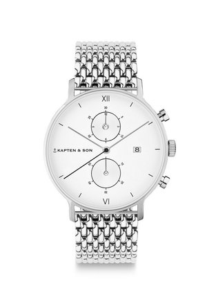 Kapten & Son CHRONO SMALL - Montre à aiguilles - silver coloured white