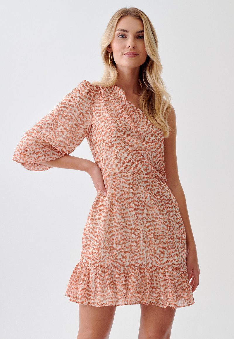 TUSSAH CIARA MINI  - Dnevna obleka - beige lurex abstract