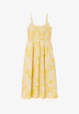 FatFace, REGULAR FIT - MIDI DRESSES . - Jurk - yellow stitch leaves