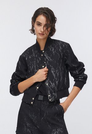 EFFETTO WRINKLE - Giubbotto Bomber - nero