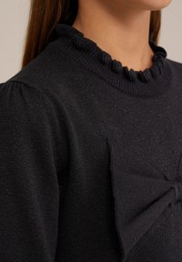 WE Fashion Stickad klänning - black