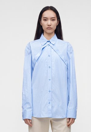 OFF-WHITE, STRIPE POP CROSS COLLAR - Overhemdblouse - heather dark sapphire
