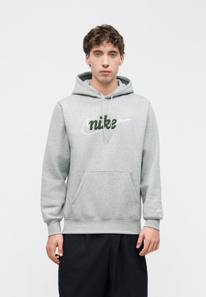 Nike Sportswear, CLUB - Hoodie - grey heather/smoke grey/fir/white