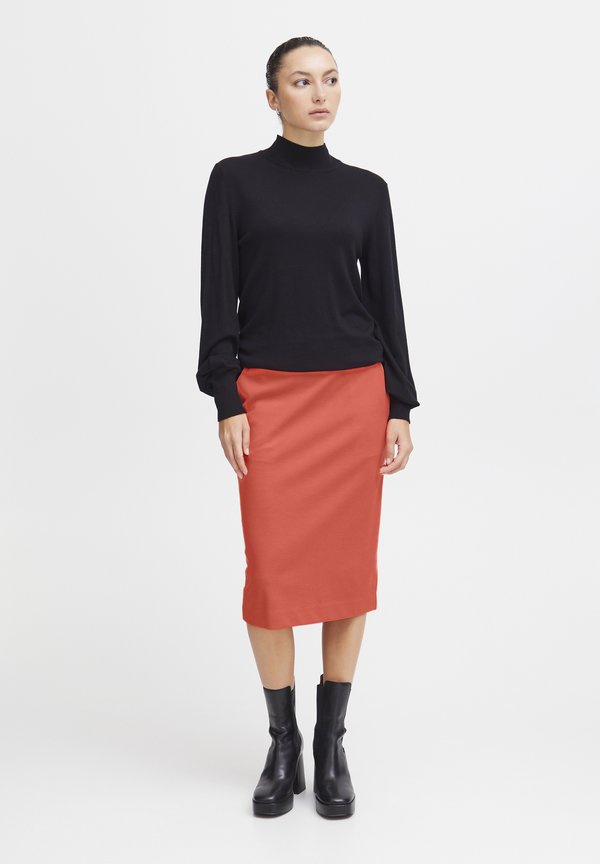 IHKate - Pencil skirt - hot coral2