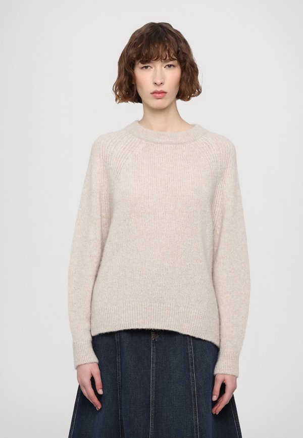 CREW NECK LONG SLEEVE - Jumper - stone beige