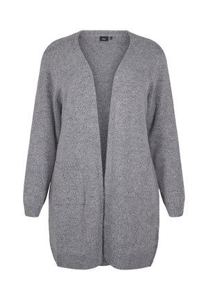 LANGE MIT TASCHEN - Cardigan - medium grey melange