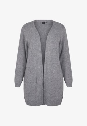 Zizzi LANGE MIT TASCHEN - Vest - medium grey melange