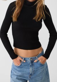 Stradivarius Jersey de punto - black denim