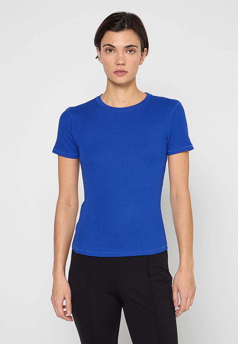Mango T-shirt basic blauw