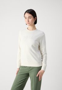 BOSS Bluză de molton - open white