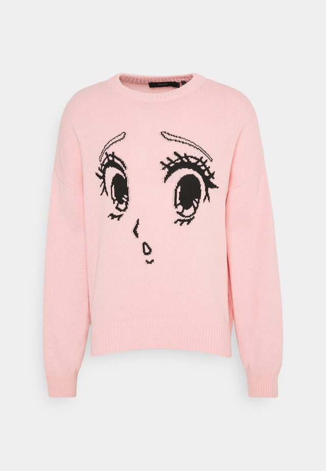 GALLUCKS X NU IN COLLECTION FRONT PRINTED OVERSIZED JUMPER - Jumper - pink
