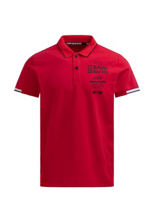 Camp David, CAMP DAVID POLOSHIRT KURZARM MIT RÜCKEN-ARTWORK - Polo shirt - energy red