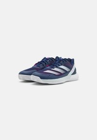 adidas Performance DEFIANT SPEED - Teniški copati za peščeno podlago - dark blue/footwear white/halo blue