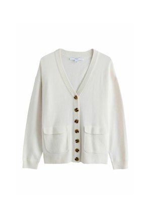 Next, PETITE FIT - SUPERSOFT MID LENGTH V-NECK CARDIGAN - Cardigan - ecru