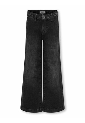 Kids ONLY KOGCOMET WIDE - Jeans Bootcut - washed black/black denim