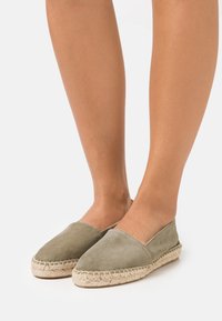 Zign - LEATHER - Espadrilles - khaki Miniatuurafbeelding 1