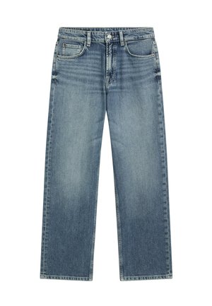 Massimo Dutti, Striped short-sleeve jersey T-shirt - Jeans Straight Leg - blue denim